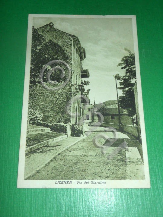 Cartolina Licenza - Via del Giardino 1941.