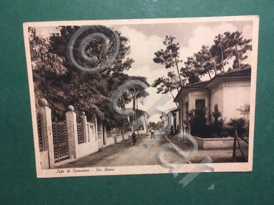 Cartolina Lido di Camaiore - Via Roma - 1954