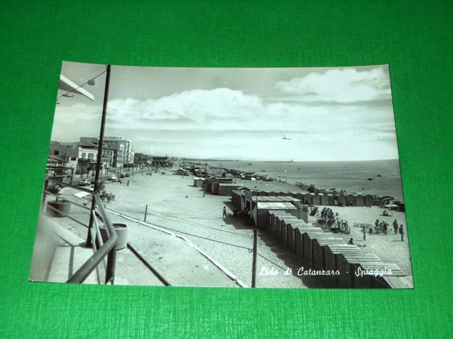 Cartolina Lido di Catanzaro - Spiaggia 1960 ca.