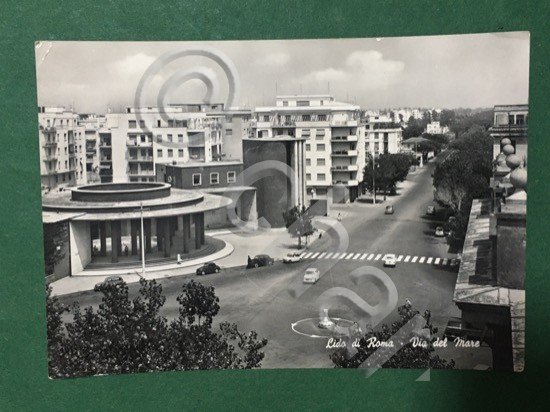 Cartolina Lido di Roma - Via dal Mare - 1960