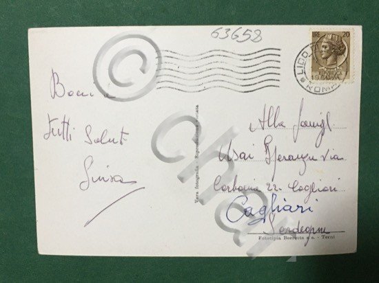 Cartolina Lido di Roma - Via dal Mare - 1960