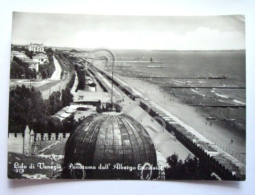 Cartolina Lido di Venezia - Panorama 1960.