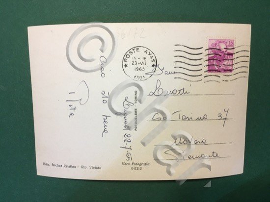 Cartolina Lignod - Valle d'alas -Albergo Miravalle - 1965