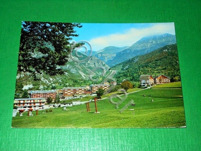 Cartolina Limone Piemonte - Campo d'equitazione e nuovi complessi 1973