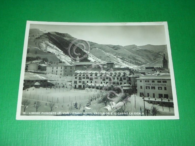 Cartolina Limone Piemonte - Grand Hotel Excelsior e il Casino …