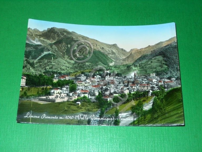 Cartolina Limone Piemonte ( Valle Vermenagna ) - Panorama 1952