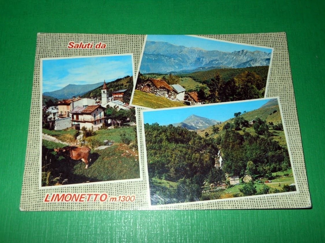 Cartolina Limonetto - Vedute diverse 1976.