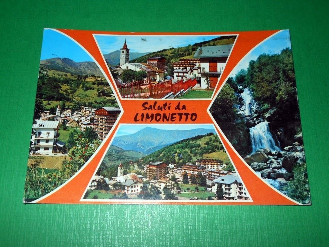 Cartolina Limonetto ( Cuneo ) - Vedute diverse 1974.