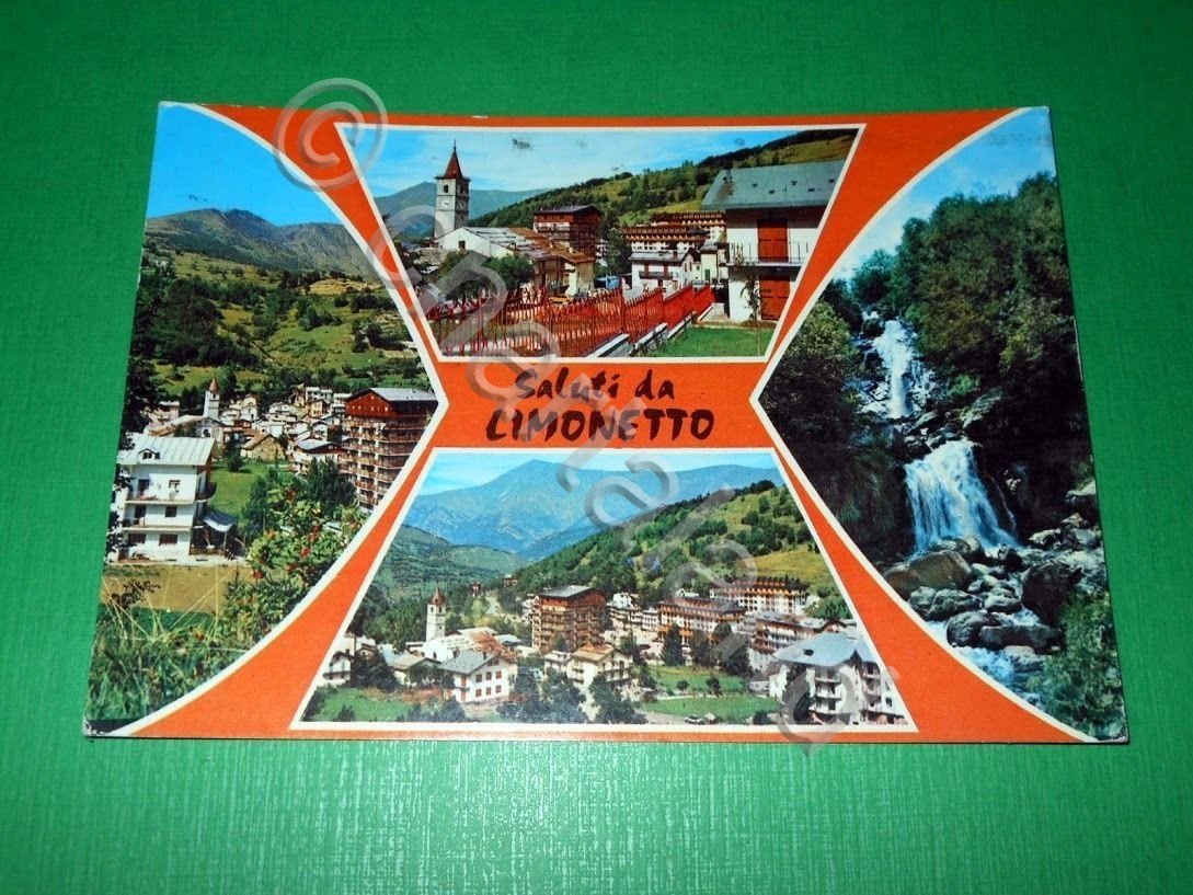 Cartolina Limonetto ( Cuneo ) - Vedute diverse 1974.