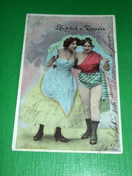 Cartolina Lirica Opera - Zazà e Tosca 1903.