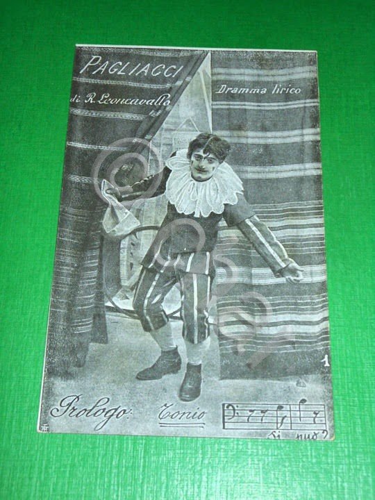 Cartolina Lirica Opera R. Leoncavallo - Pagliacci - Prologo 1900 …