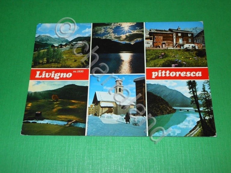 Cartolina Livigno pittoresca - Vedute diverse 1974