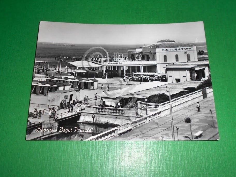 Cartolina Livorno - Bagni Pancaldi 1950 ca.