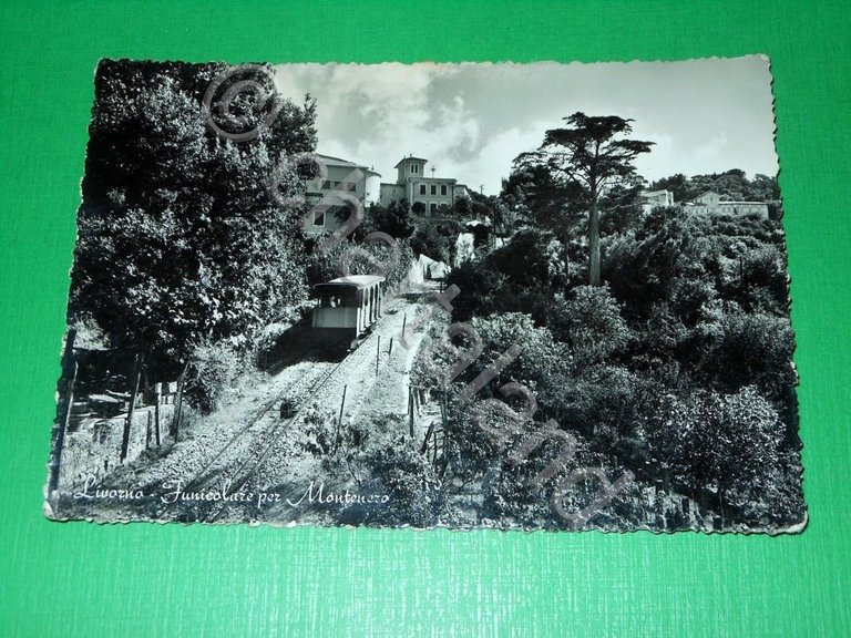 Cartolina Livorno - Funicolare per Montenero 1950 ca