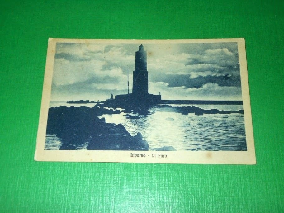 Cartolina Livorno - Il Faro 1928.