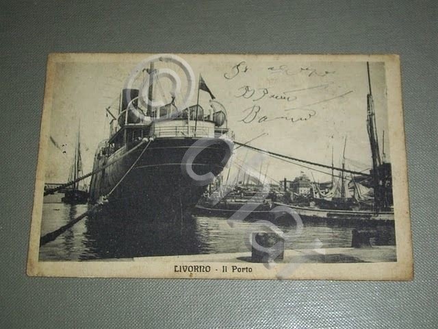 Cartolina Livorno - Il Porto 1924