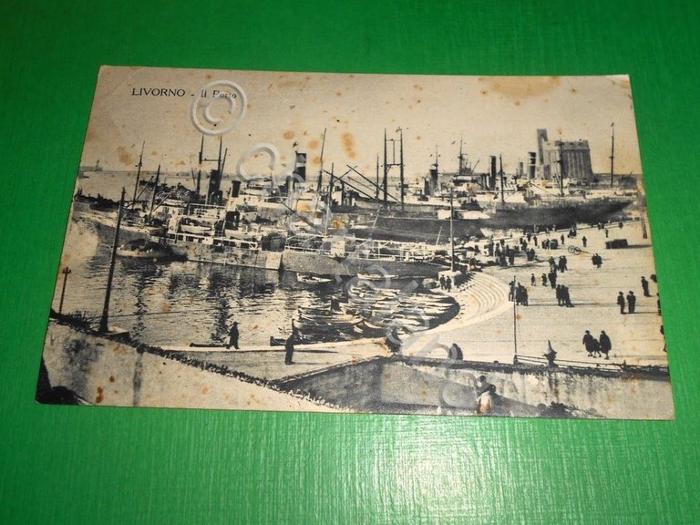 Cartolina Livorno - Il Porto 1934
