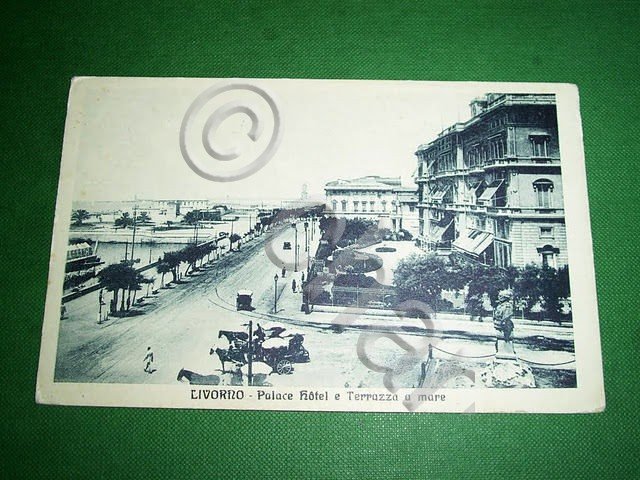 Cartolina Livorno - Palace Hotel e Terrazza a mare 1930 …