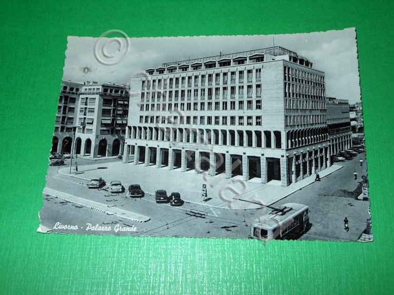 Cartolina Livorno - Palazzo Grande 1958