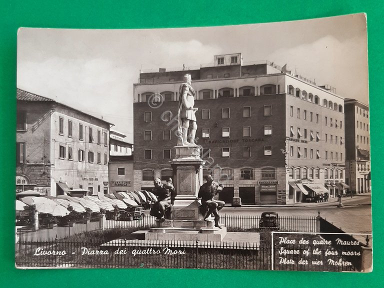 Cartolina Livorno - Piazza dei quattro Mori - 1950 | Immagine Gallery 2