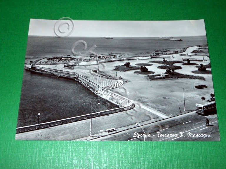 Cartolina Livorno - Terrazza D. Mascagni 1962