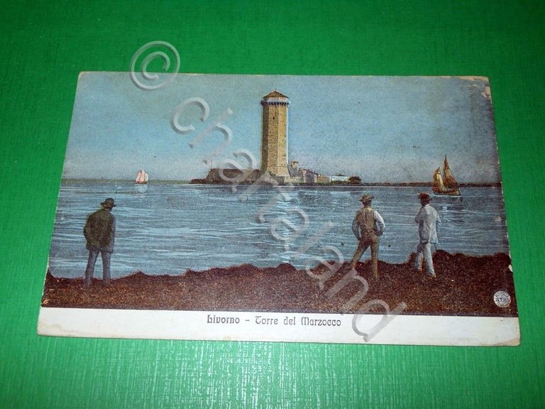 Cartolina Livorno - Torre del Marzocco 1917