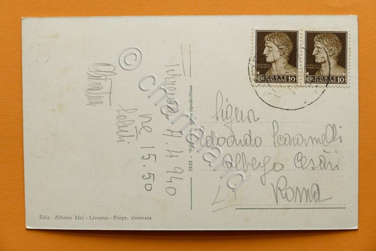 Cartolina Livorno - Viale Regina Margherita - Albergo Palazzo - …