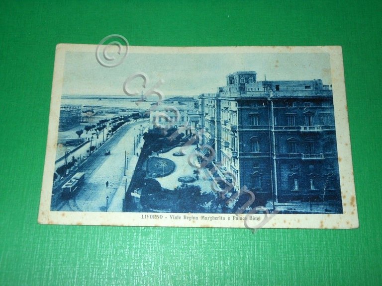Cartolina Livorno - Viale Regina Margherita e Palace Hotel 1930 …