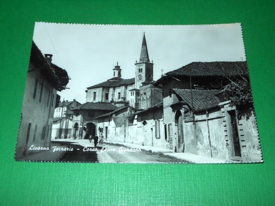 Cartolina Livorno Ferraris ( Vercelli ) - Corso Leone Giordano …