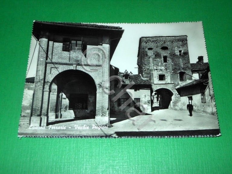 Cartolina Livorno Ferraris ( Vercelli ) - Vecchie Prigioni 1955 …