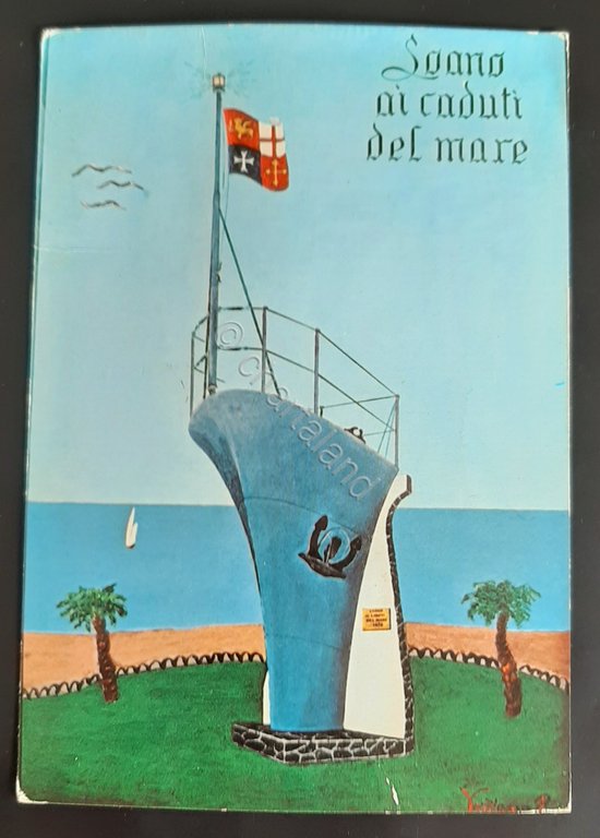 Cartolina Loano - Ai Caduti del Mare - 1960