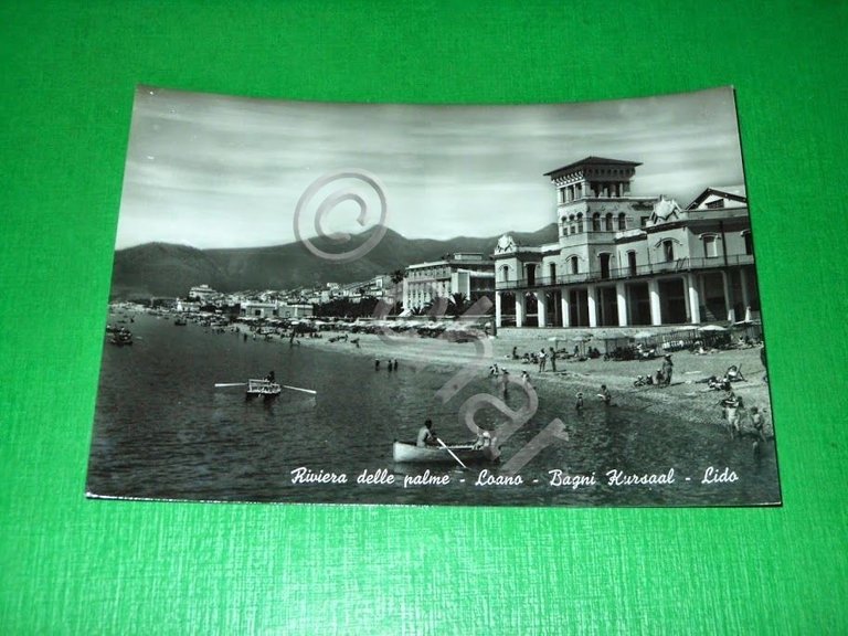 Cartolina Loano - Bagni Kursaal - Lido 1955 ca