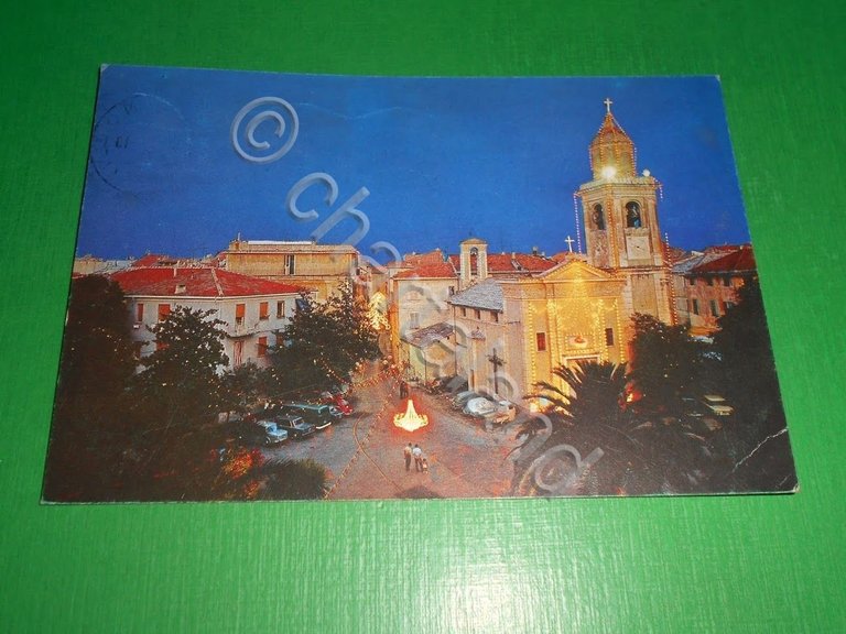 Cartolina Loano - Notturno - Oratorio 1973