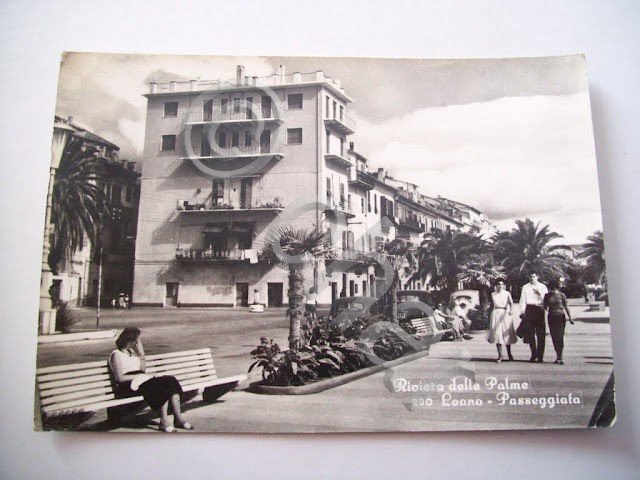 Cartolina Loano - Passeggiata 1959