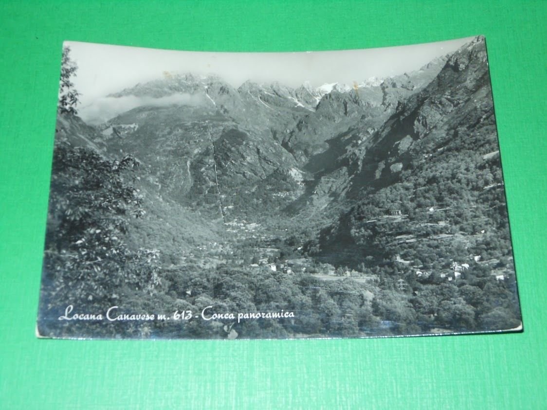 Cartolina Locana Canavese - Conca Panoramica 1954.