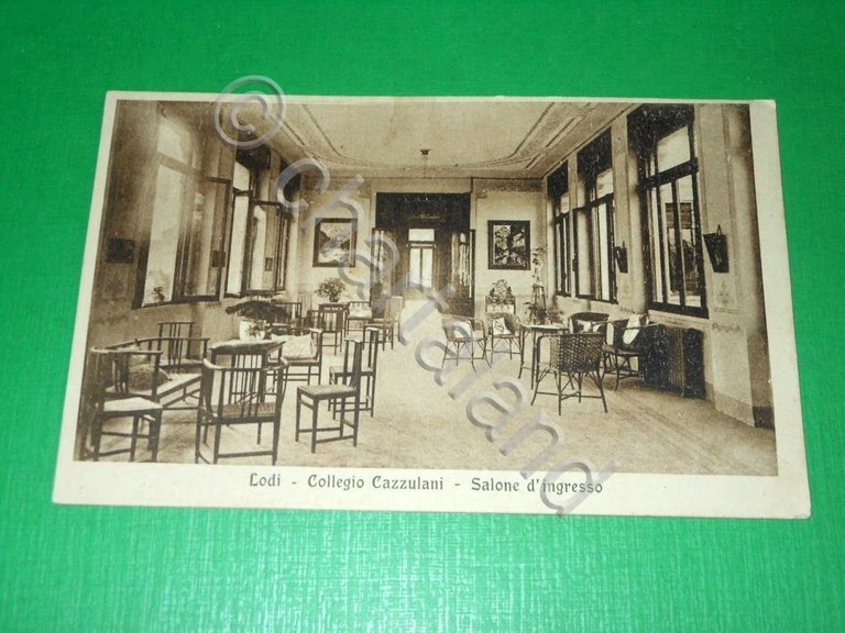 Cartolina Lodi - Collegio Cazzulani - Salone d' ingresso 1935 …