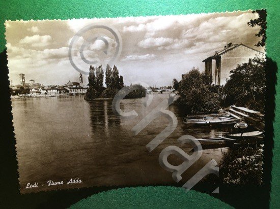Cartolina Lodi - Fiume Adda - 1960 Ca.