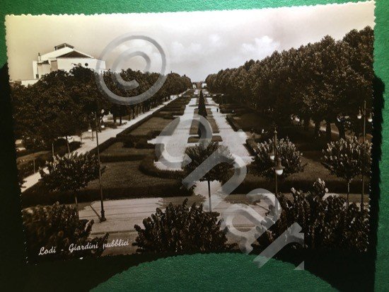 Cartolina Lodi - Giardini Pubblici - 1960 Ca.