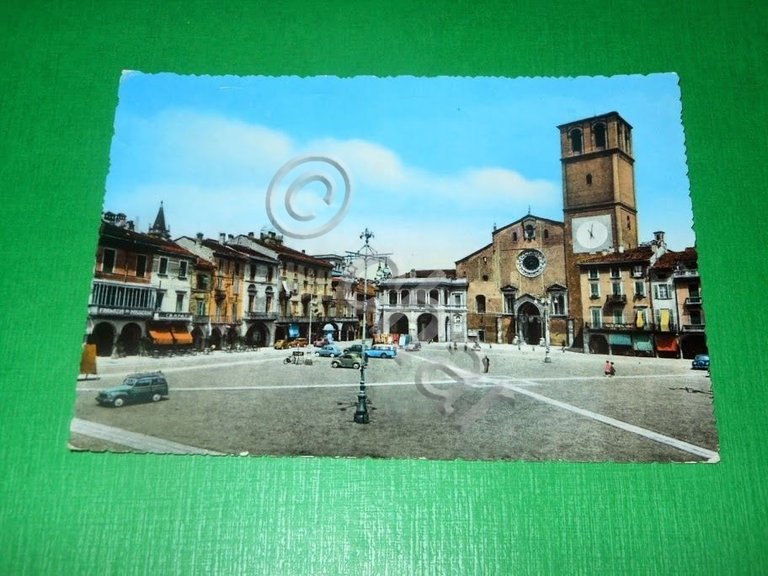 Cartolina Lodi - Piazza della Vittoria 1957 | Immagine Gallery 2