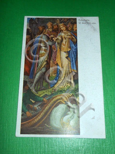 Cartolina Lohengrin - dipinto di W. Bauschild 1910 ca