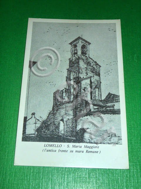 Cartolina Lomello - S. Maria Maggiore 1940 ca