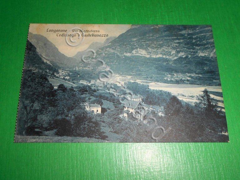 Cartolina Longarone - Via Mezzaterra - Codissago e Castellavazzo 1925 …