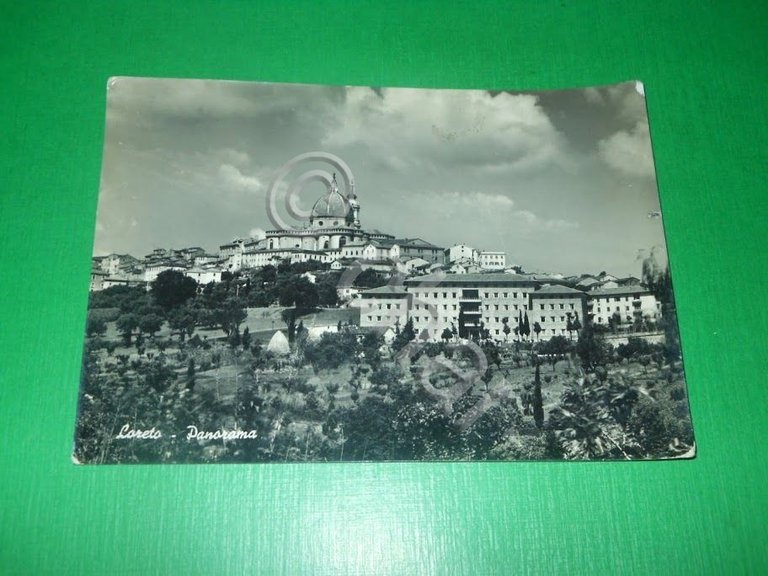 Cartolina Loreto - Panorama 1952