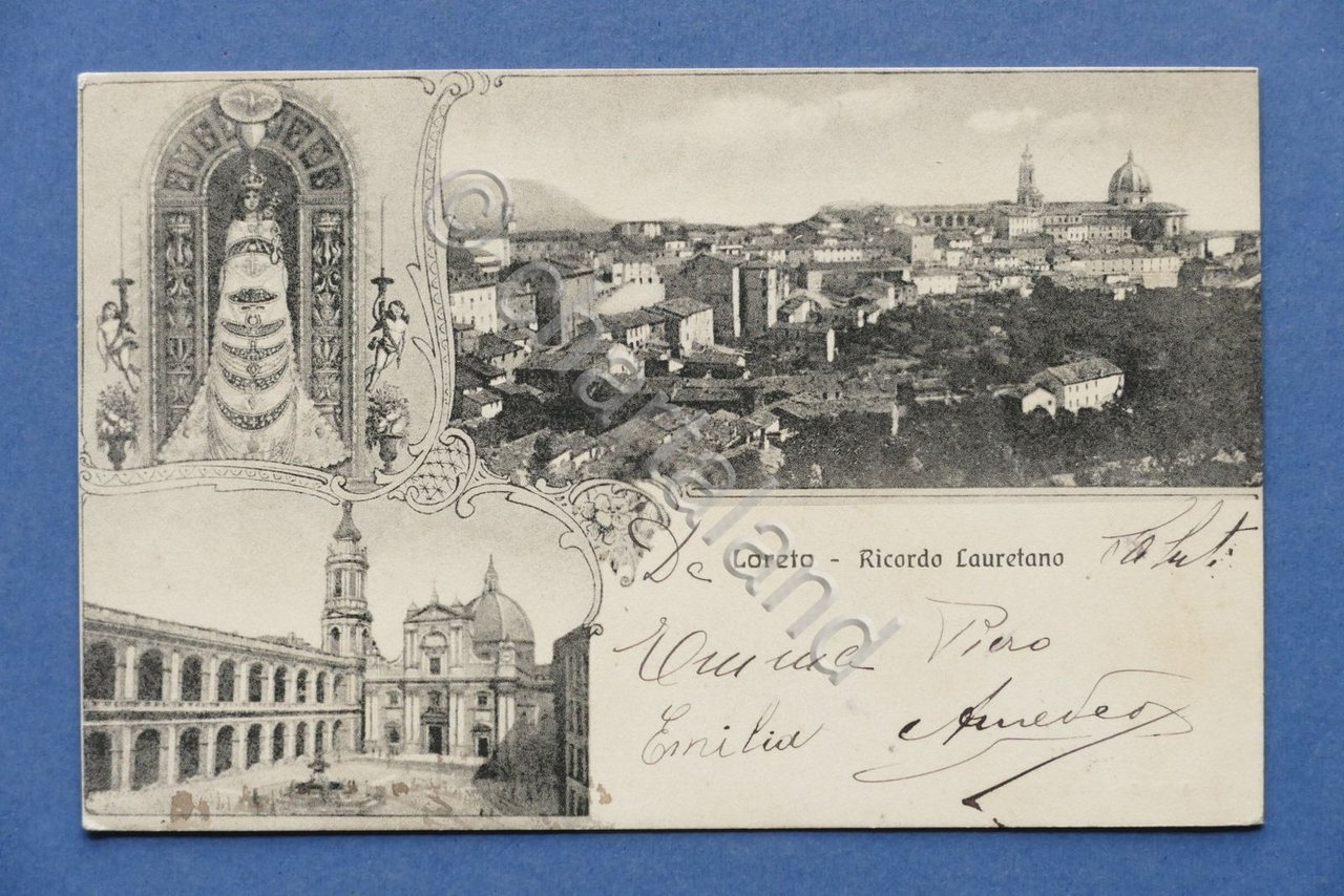 Cartolina Loreto - Ricordo Lauretano - 1910 ca..
