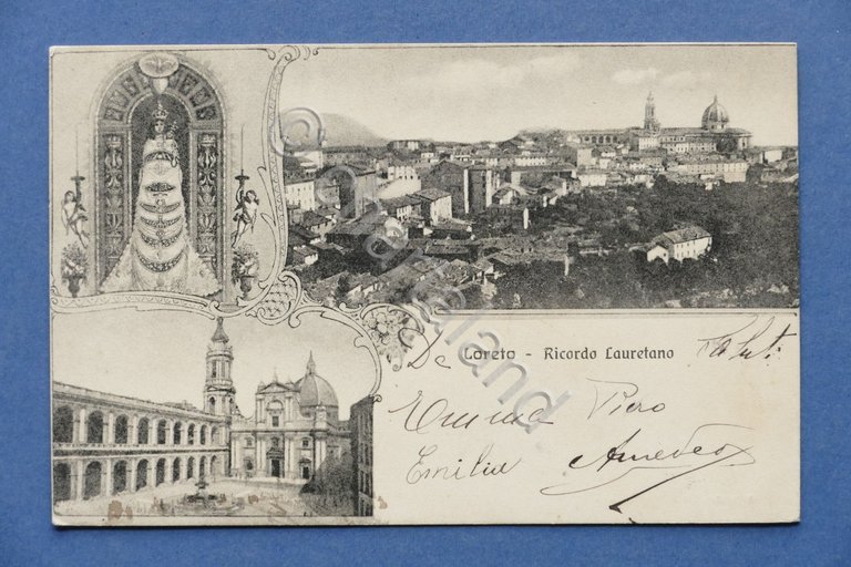 Cartolina Loreto - Ricordo Lauretano - 1910 ca.. | Immagine Gallery 1