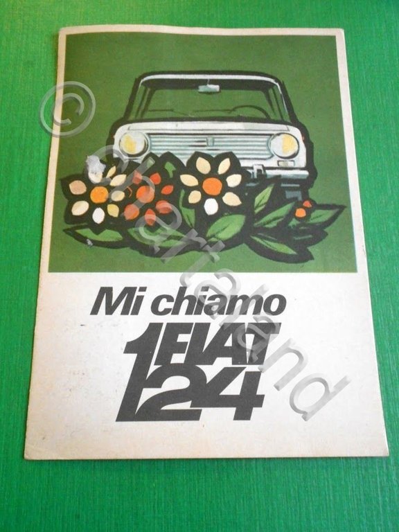 Cartolina Lotteria di Capodanno RAI - Fiat 124 1966.