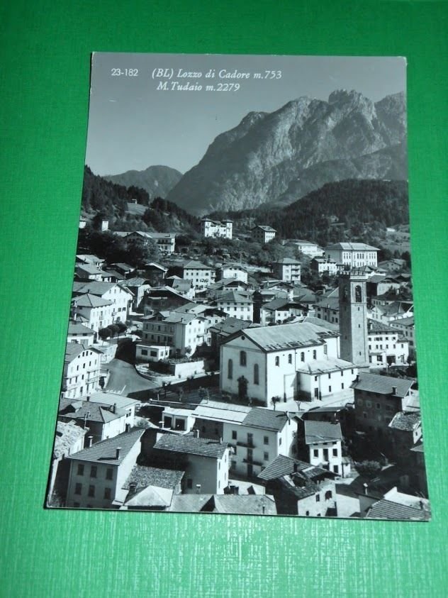Cartolina Lozzo di Cadore - Scorcio panoramico 1968.