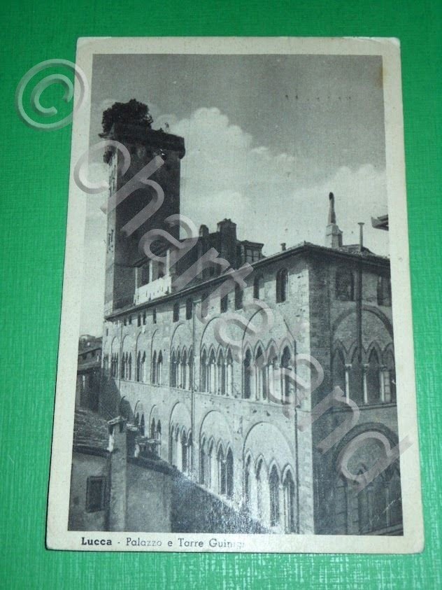 Cartolina Lucca - Palazzo e Torre Guinigi 1936 | Immagine principale
