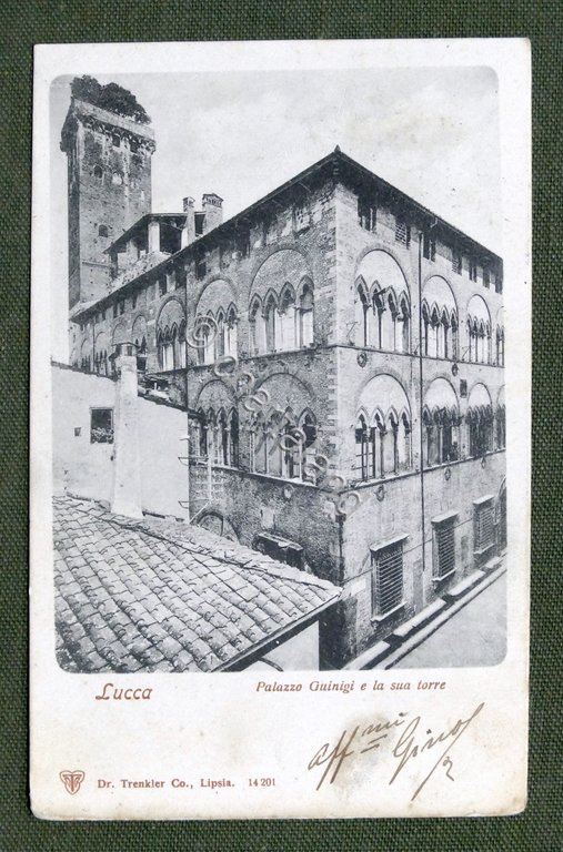 Cartolina Lucca - Palazzo Guinigi e la sua torre - …