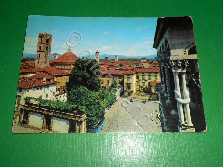 Cartolina Lucca - Palazzo Micheletti - Giardino e panorama 1965 …